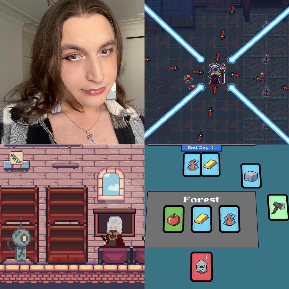 Hi, i am Lisa, 20 years old turkish trans woman. I have been making games for a living over 3 years now. I’d very much appreciate it if you consider supporting my games, I’ll leave the links below. thank you all!!! #gamedev #indiedev #videogames #LGBTQ #indiegames