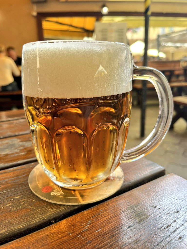Whether you like it or not, this is how beer should be served. 

Pilsener Urquell - Prague 🇨🇿 £1.90