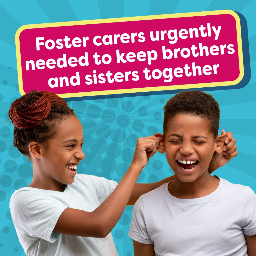 Providing a home for siblings together is really important and can help children maintain relationships with some of the most significant people in their lives. We need more people to come forward to provide homes so we can keep them together. More info 👉orlo.uk/zZ9ap