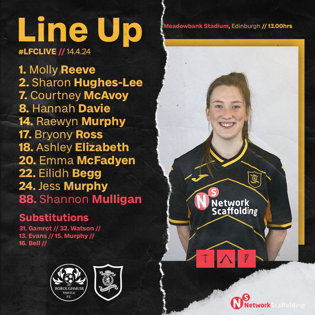 livingstonwfc's tweet photo. 🖤 Your Livingston starting XI to take on @BTFC07 this afternoon!

Live updates coming from kick off at 1pm! https://t.co/jRovsWYPE8