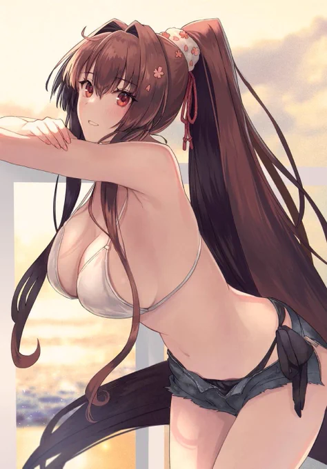 #気温が高いので気が早いが水着絵が見たい大和さーーーーーん 