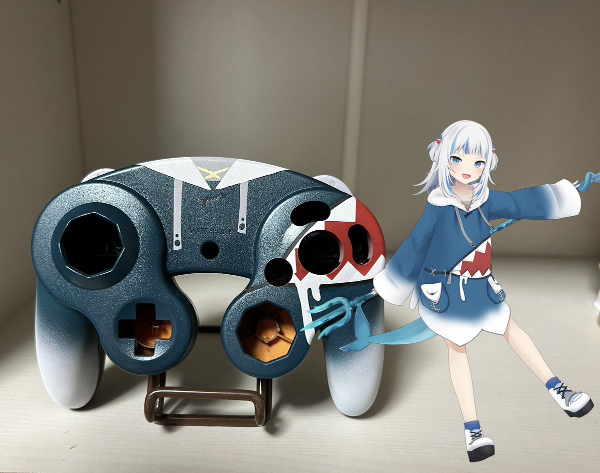 hamu56_hobby's tweet image. 【がうる・ぐら】

最近プロコン塗装ばっかりやったから久しぶりのGCコンの塗装

#GCコン塗装
#customGCC  
#ホロライブ 
#hololiveEN  
#がうるぐら
 #gawrt
 #gawrgura