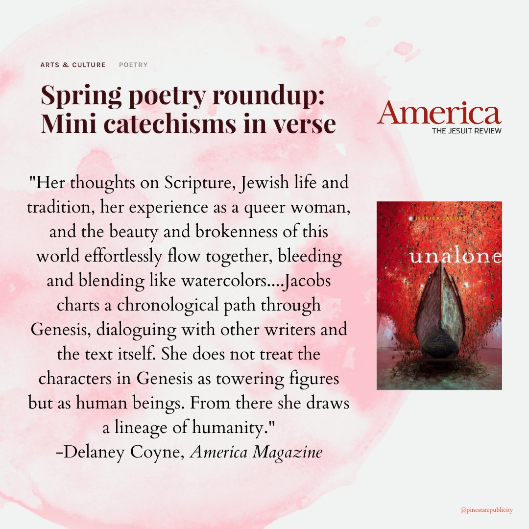 UNALONE's interfaith journeys continue in this omnibus review in @americamag: The Jesuit Review celebrating the new books of so many admired friends, including @PhilipMetres, @ScottCairnsPoet, Spencer Reece, and Bruce Beasley. Find all the reviews here: linktr.ee/jessica.jacobs