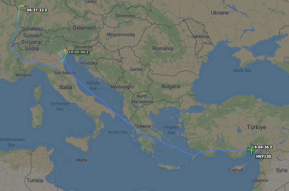 TheSnoopySnoop's tweet photo. #HKY130 USAF C-130J-30 #AE1441 05-8152 from the 'Flying Jennies' 403WG
Clearly wanted to check out the Antalya beaches routing Akrotiri โ Incirlik but interesting it took the same route there & back.
Yesterday routed Ramstein โ Aviano โ Incirlik
#avgeek #planespotting https://t.co/ko5k5xPtj6