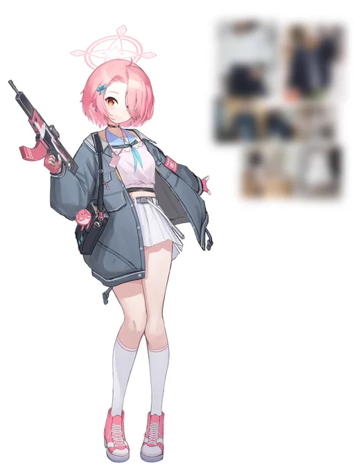ブルアカっぽいキャラデザを学びたくて描いたオリキャラちゃん 