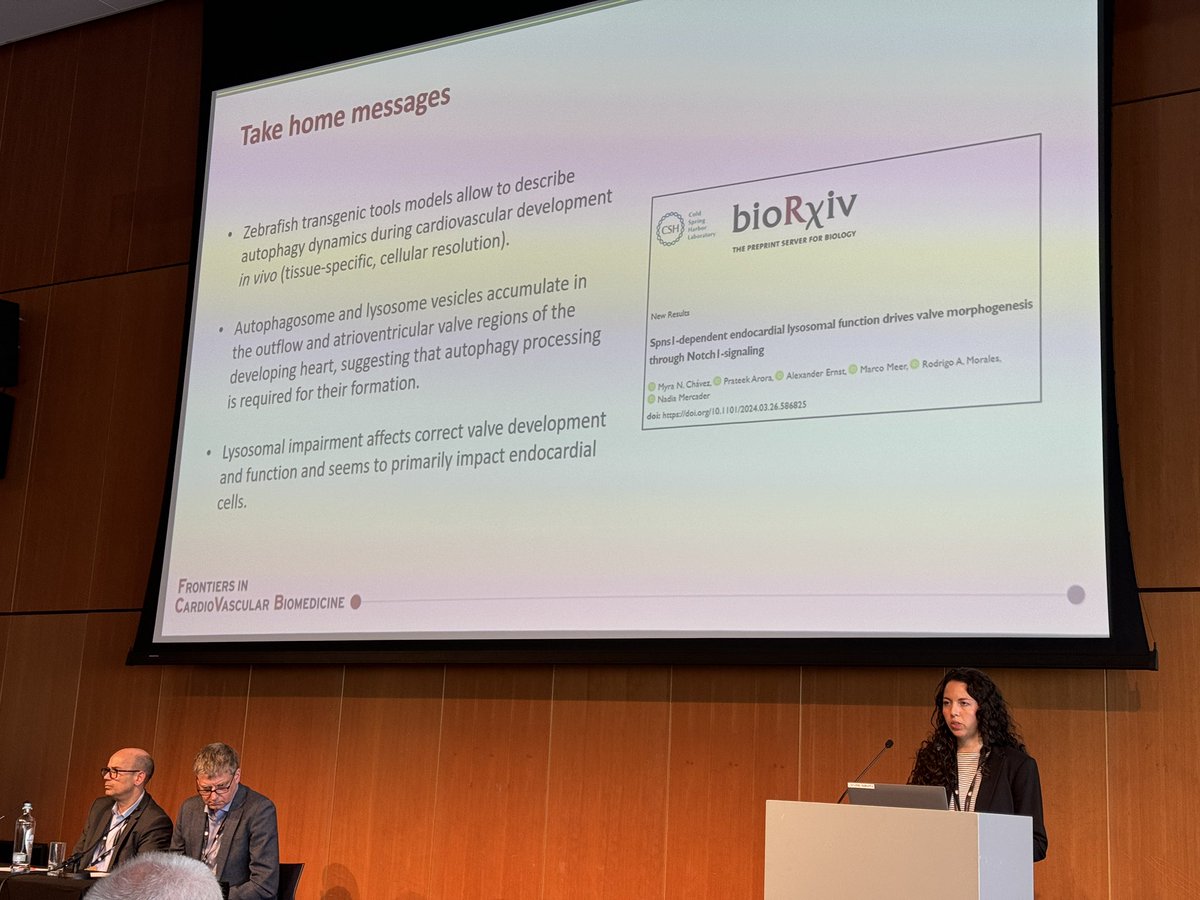 Alessandra Lodrini (@alelodrini) on Twitter photo ESC Basic Research Fellowship awardees, Dr. Molly O'Reilly and Dr. Myra Chavez, present their research at the closing session of #FCVB2024.
Inspiring work! 👏🏻
#ESCbasicscience <a href="/escardio/">European Society of Cardiology</a> ESC Basic Research Fellowship awardees, Dr. Molly O'Reilly and Dr. Myra Chavez, present their research at the closing session of #FCVB2024.
Inspiring work! 👏🏻
#ESCbasicscience <a href="/escardio/">European Society of Cardiology</a>
