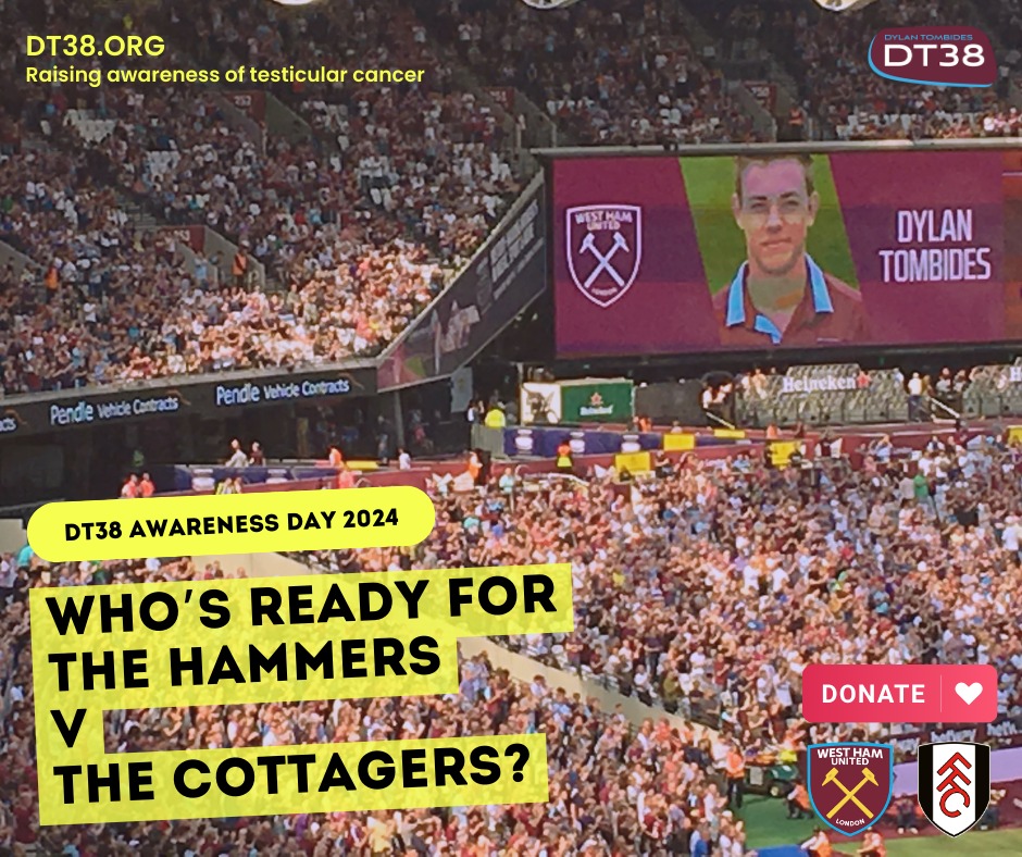 Dylantombides's tweet photo. Are you ready?

Today is DT38 Awareness Day 2024

On minute 38 there'll be a special applause to mark the 10th anniversary of the passing of Dylan Tombides on April 18

Please donate at https://t.co/BEGOv22ln5 today to support us raising awareness of testicular cancer

Thank you https://t.co/fAqTQgG7Yi