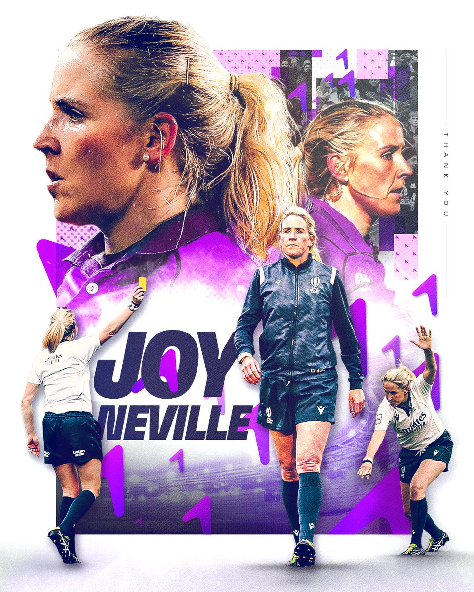 Thank you Joy ☘️💜 A legend and a role model 🙌 Good luck on your final match as a referee this afternoon and all the best in your next venture 💪 #GuinnessW6N @JoyNevilleRef