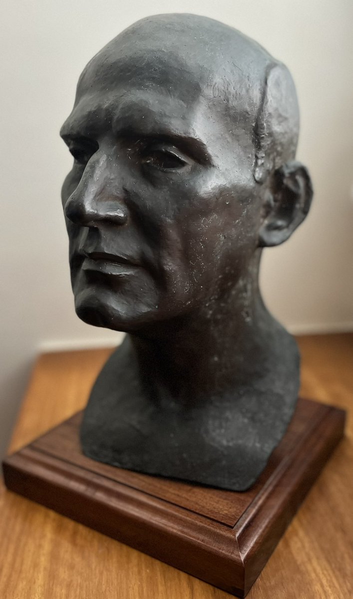 Bust I cast in bronze of my grandfather John. The bust of him had been made by a sculptor in plaster in the 1950’s. At Sydney Univ #tinsheds workshops in early 80’s, not long after his death, I cast it in bronze. Using a latex mould, I could preserve plaster & have bronze head