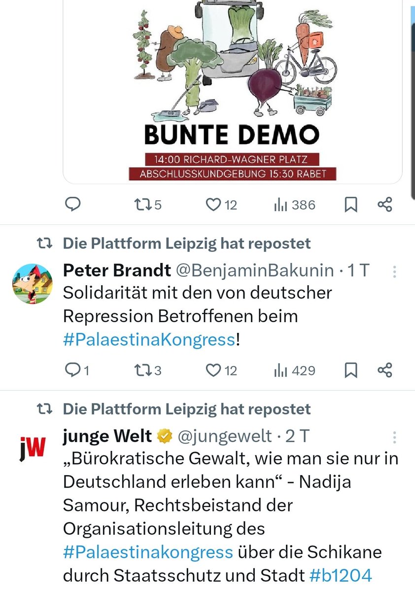 Der <a href="/dp_leipzig/">Die Plattform Leipzig</a> ist auch 
nicht mehr zu helfen, aber
dann braucht ihr auch keine Parolen gegen Antisemitismus
mehr rufen bei der nächsten
Demonstration in Leipzig 
oder sonst wo.

Ihr verfügt nicht mal 
ansatzweise über politische Standards!

#GegenJedenAntisemitismus