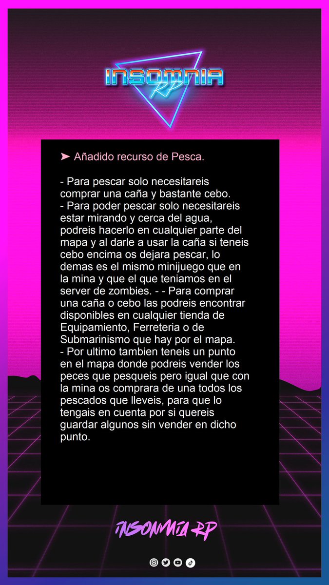 InsomniaRP__'s tweet photo. ¡Aquí tenéis algunas novedades y actualizaciones que os traemos para acabar la semana! https://t.co/gjWfuRzNnx
