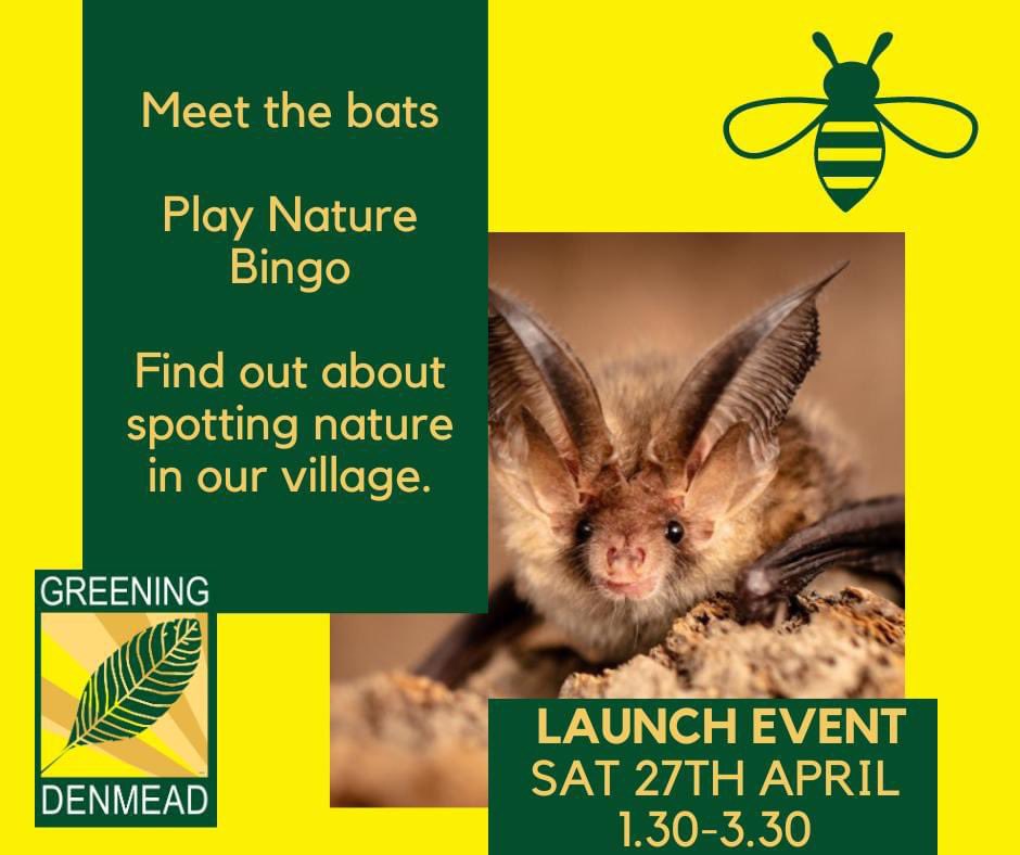 🐝Space for Nature🐝
Find out how to look after and spot the nature in your village. Meet the Bats, and play Nature Bingo!
27th April 1:30-3:30pm - Outside the co-op - See you there!