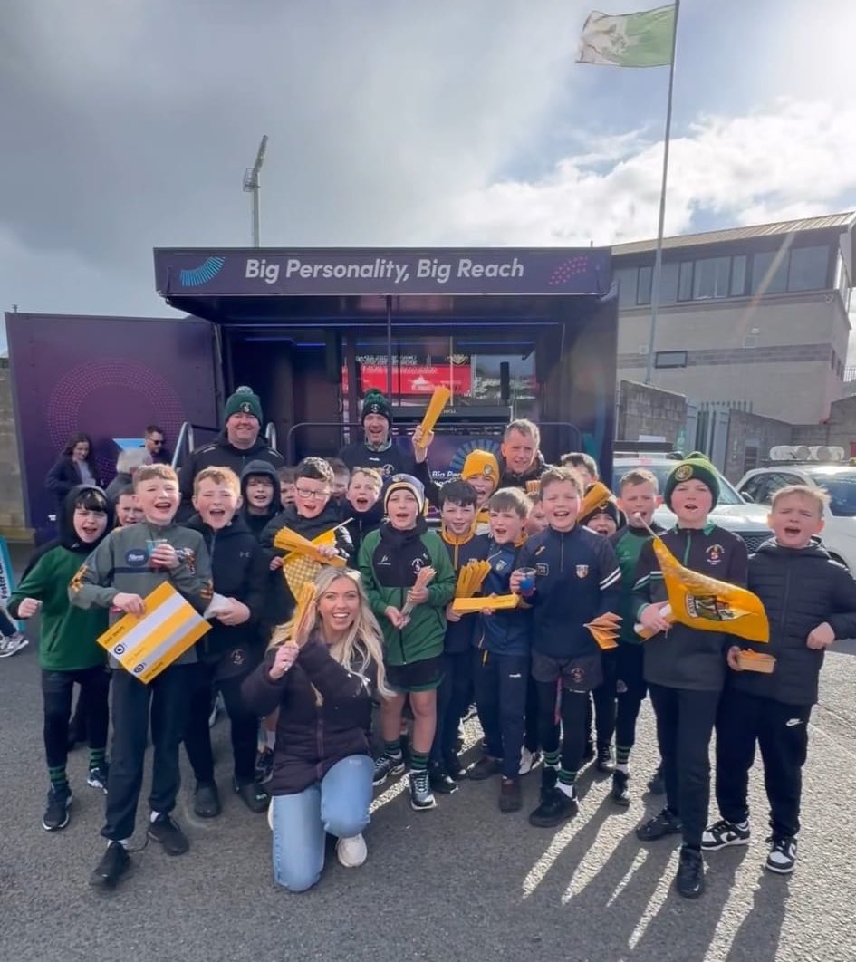 Paddies1906's tweet photo. Some of our juveniles cheering on the Saffs yesterday at Páirc Esler ⚫️🟢🟡⚪️ https://t.co/tyuZfbwzkR