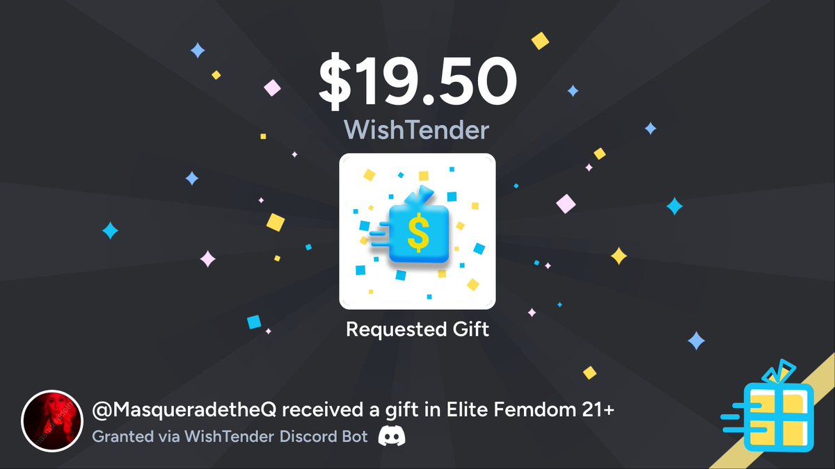 'Elite Auction' just bought a surprise gift off my wishlist worth $19.50 💫🔹✨💎 Check out my wishlist at wishtender dot com /MasqueradetheQ