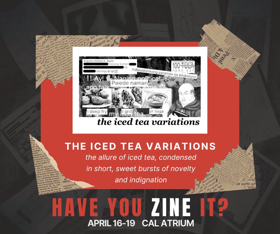 UPWritersClub's tweet image. On the look for something amaZINE?

Sometimes, the greatest meaning comes from the mundane and missing. From April 16-19, find beauty in the small and fleeting at the CAL Atrium with these zines:

#WriteBack
#LITUP2024
#ThisVerseIsOurs