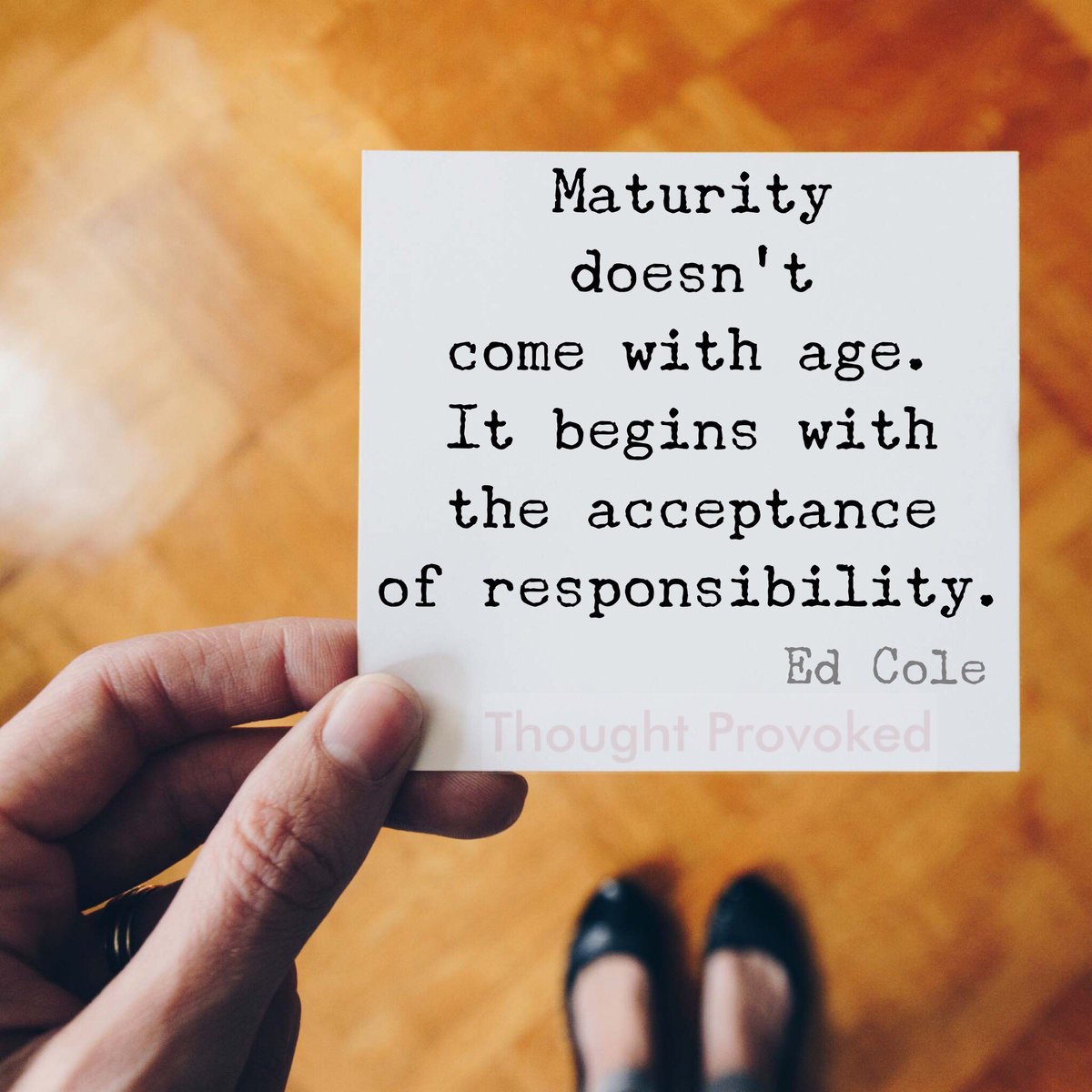 Maturity doesn't come with age. #ThinkBIGSundayWithMarsha #IQRTG