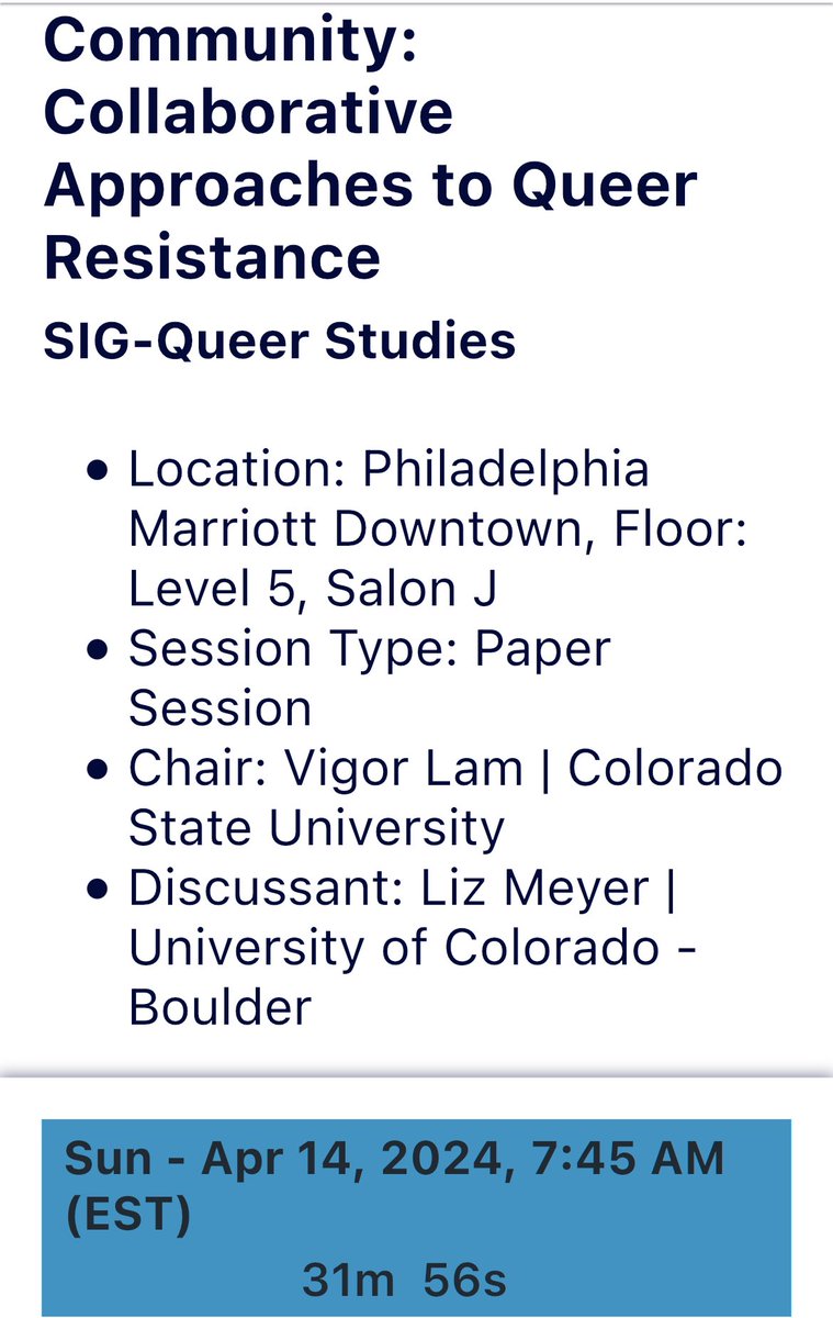 Good morning #aera24 up & at ‘em! @aeraqueersig come join a great panel of speakers on community collaborations & queer resistance in the Marriott, salon J at 7:45!
