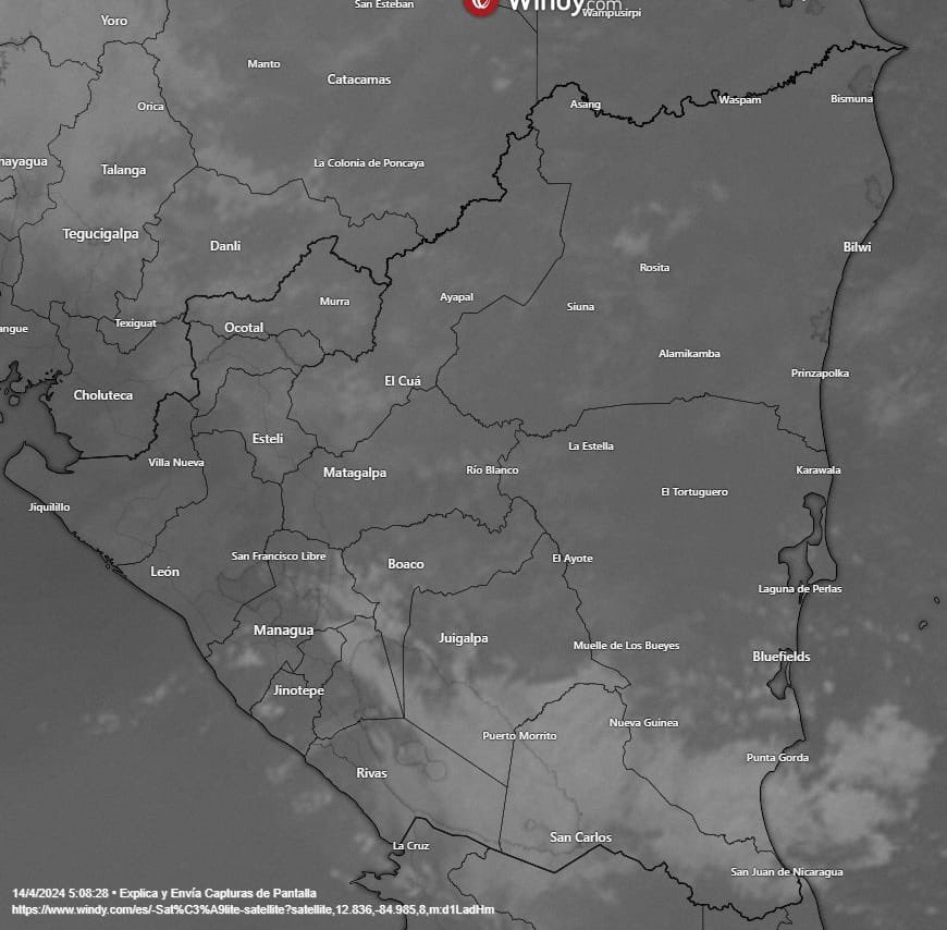 Pronóstico del tiempo. Altas presiones atmosfericas en #Nicaragua, ambiente caluroso y vientos moderados a fuertes. REGIÓN PACÍFICO,NORTE, CENTRO Y CARIBE: poca nubosidad por la mañana. Parcialmente nublado en varias partes y lloviznas ocasionales por la tarde @VivaNicaragua13