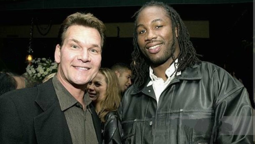 Former @IBOBoxing World Heavyweight champion @LennoxLewis and the late actor Patrick Swayze. #sundayvibes