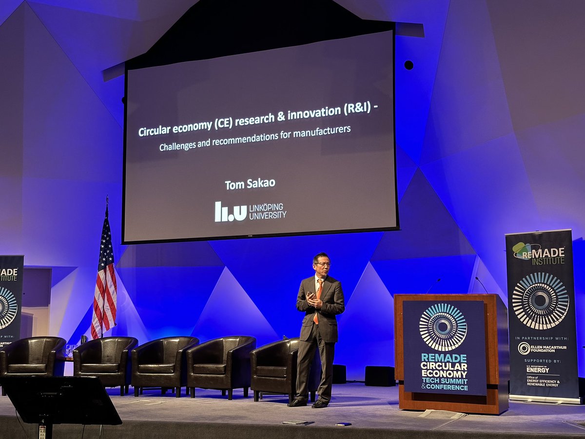 Honour and pleasure! Giving a speech at conference on circular economy organised by REMADE on last Thursday in DC sharing insights of our team! Huge amount of interest I received! remadeinstitute.org/2024-conferenc…