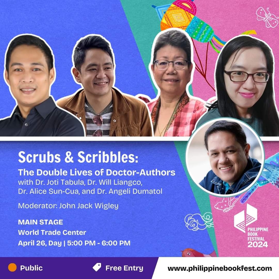 Catch me and my fellow doctor-authors on April 26, 5-6PM at the World Trade Center for Philippine Book Festival 2024! Hope to see you there! #PHBookFestival #PBF2024 #ReadLocal