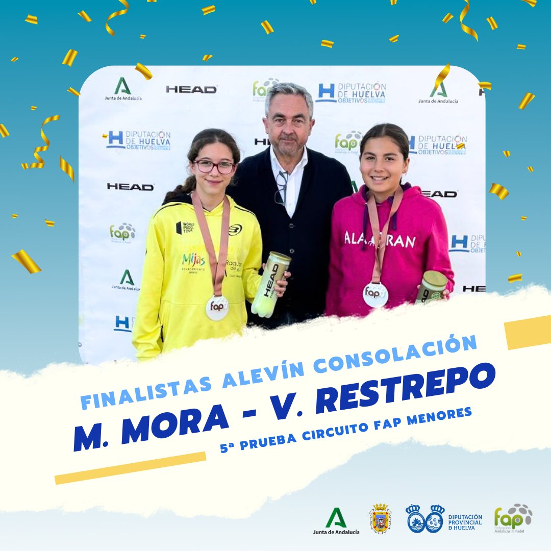 🏆5ª Prueba del Circuito Andaluz de #MenoresFAP en #PalosdelaFrontera 🚶Alevín fem. 🥇L. Sánchez - P. García 🥈L. Eslava - A. Villegas 🏅M. Núñez - L. Carretero 🎖️M. Mora - V. Restrepo 📝 Resultados: fap.es 🟢⚪🟢 Si juegas. eres #FAP #padel #Huelva