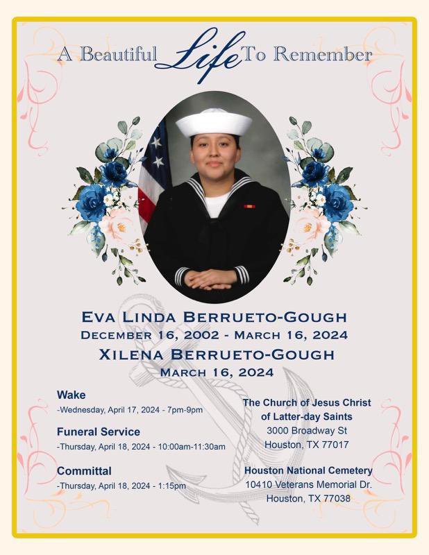 VFW8790's tweet photo. Let's show support to a fallen Navy Sailor and the family. Please show support to the veteran community if you are available. Info on picture. https://t.co/67wrlrHSRa