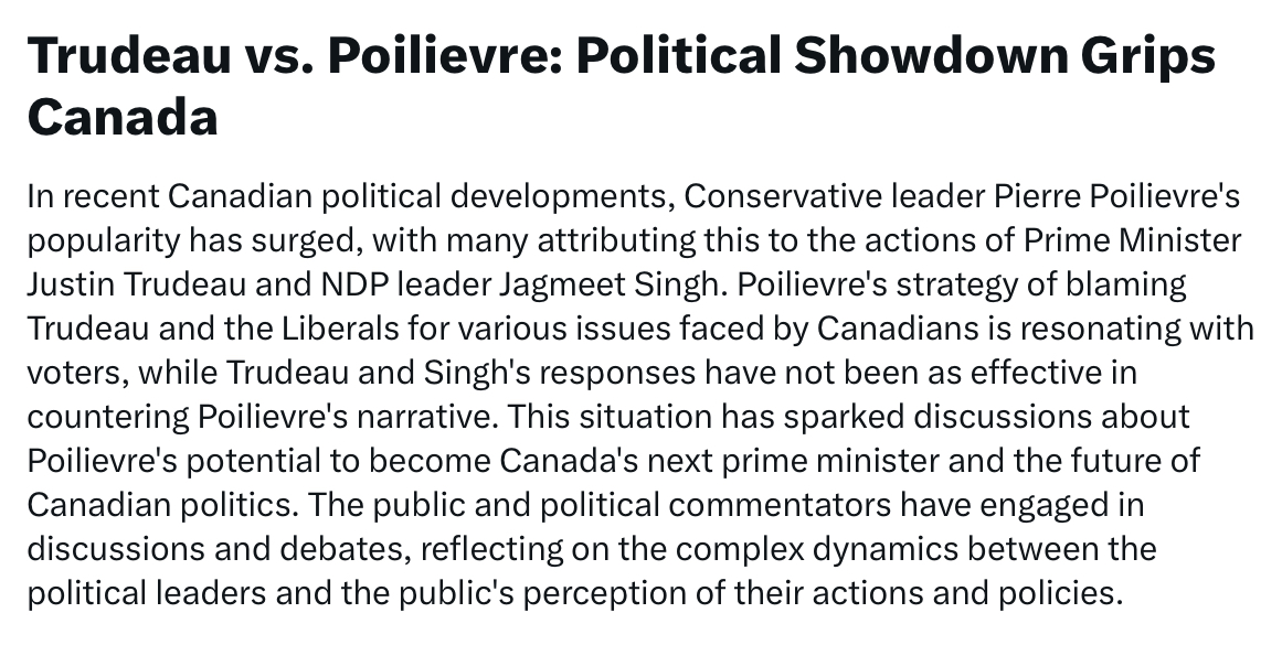 Do you buy into this Frankie Goes to Hollywood “Two Tribes Go To War” dichotomy? It all seems rather carefully contrived to drive voters into the waiting arms of the CPC…out of the frying pan, & into the fire, as it were? What say you?