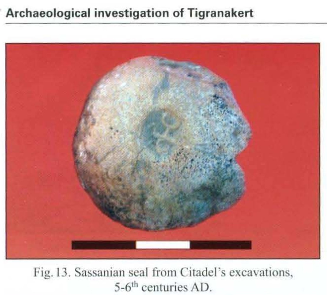 Sasanian sealing excavated @ Tigranakert in Artsakh