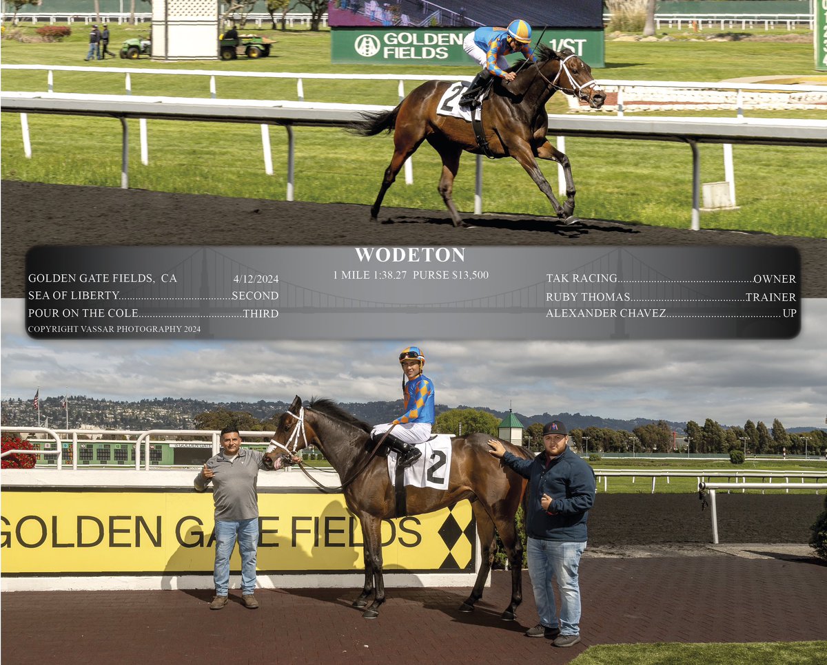 Robert Katayama (@katayamarobert) on Twitter photo Back To Back Jack! Wodeton wins another one with a perfect ride from Alexander Chavez. Thank you Wodeton, and a big thank you to the entire team! 🐎 <a href="/GGFracing/">Golden Gate Fields</a> Back To Back Jack! Wodeton wins another one with a perfect ride from Alexander Chavez. Thank you Wodeton, and a big thank you to the entire team! 🐎 <a href="/GGFracing/">Golden Gate Fields</a>