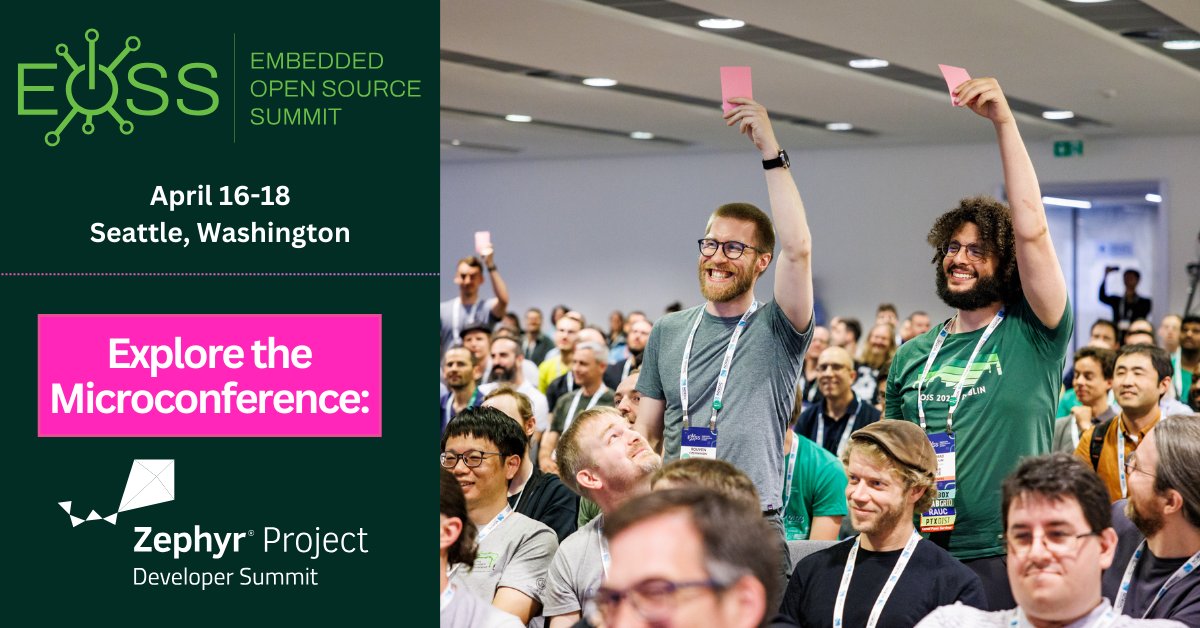 Zephyr Project (@zephyriot) on Twitter photo 👋👋See you in Seattle for #ZephyrDevSummit #EmbeddedOSSummit! Make sure all of the #ZephyrRTOS sessions are on your schedule: hubs.la/Q02sM-_t0 <a href="/ZephyrIoT/">Zephyr Project</a> <a href="/intel/">Intel</a> <a href="/TXInstruments/">Texas Instruments</a> <a href="/LinaroOrg/">Linaro</a> @nxp <a href="/ADI_News/">Analog Devices, Inc.</a> <a href="/GoliothOfficial/">Golioth</a> <a href="/Memfault/">Memfault</a> <a href="/NordicTweets/">Nordic Semiconductor</a> <a href="/linuxfoundation/">The Linux Foundation</a> #ZephyrRTOS 👋👋See you in Seattle for #ZephyrDevSummit #EmbeddedOSSummit! Make sure all of the #ZephyrRTOS sessions are on your schedule: hubs.la/Q02sM-_t0 <a href="/ZephyrIoT/">Zephyr Project</a> <a href="/intel/">Intel</a> <a href="/TXInstruments/">Texas Instruments</a> <a href="/LinaroOrg/">Linaro</a> @nxp <a href="/ADI_News/">Analog Devices, Inc.</a> <a href="/GoliothOfficial/">Golioth</a> <a href="/Memfault/">Memfault</a> <a href="/NordicTweets/">Nordic Semiconductor</a> <a href="/linuxfoundation/">The Linux Foundation</a> #ZephyrRTOS