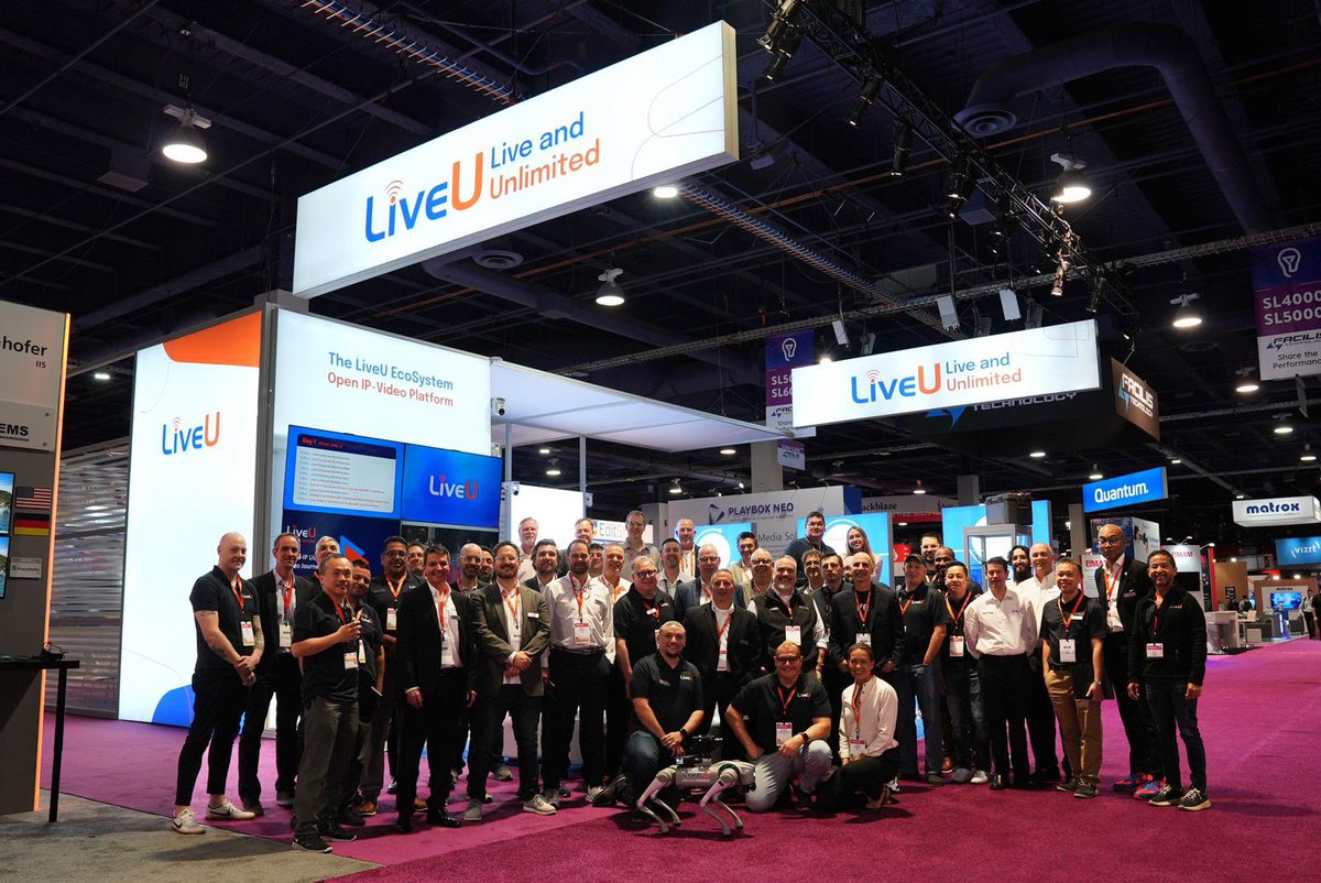 Our team is ready to give you a tour. Less than an hour until the show opens. Stop by South Hall Lower Booth #SL5105 #nabshow #liveandunlimited #liveu