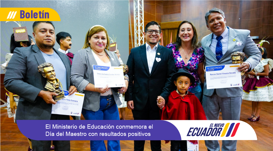 📝 [BOLETÍN] En #ElNuevoEcuador, entre 2023 y 2024, se han invertido USD 7.8 millones para revalorizar a los educadores. ✅ USD 4 millones en homologación salarial ✅ USD 425 mil en concursos de méritos y oposición ✅ USD 120 mil en categorización ✅ USD 1,5 millones en…