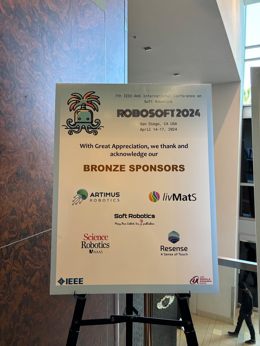 RoboSoft Workshops are kicking off! @livMatS_UniFR is bronze sponsor this year!