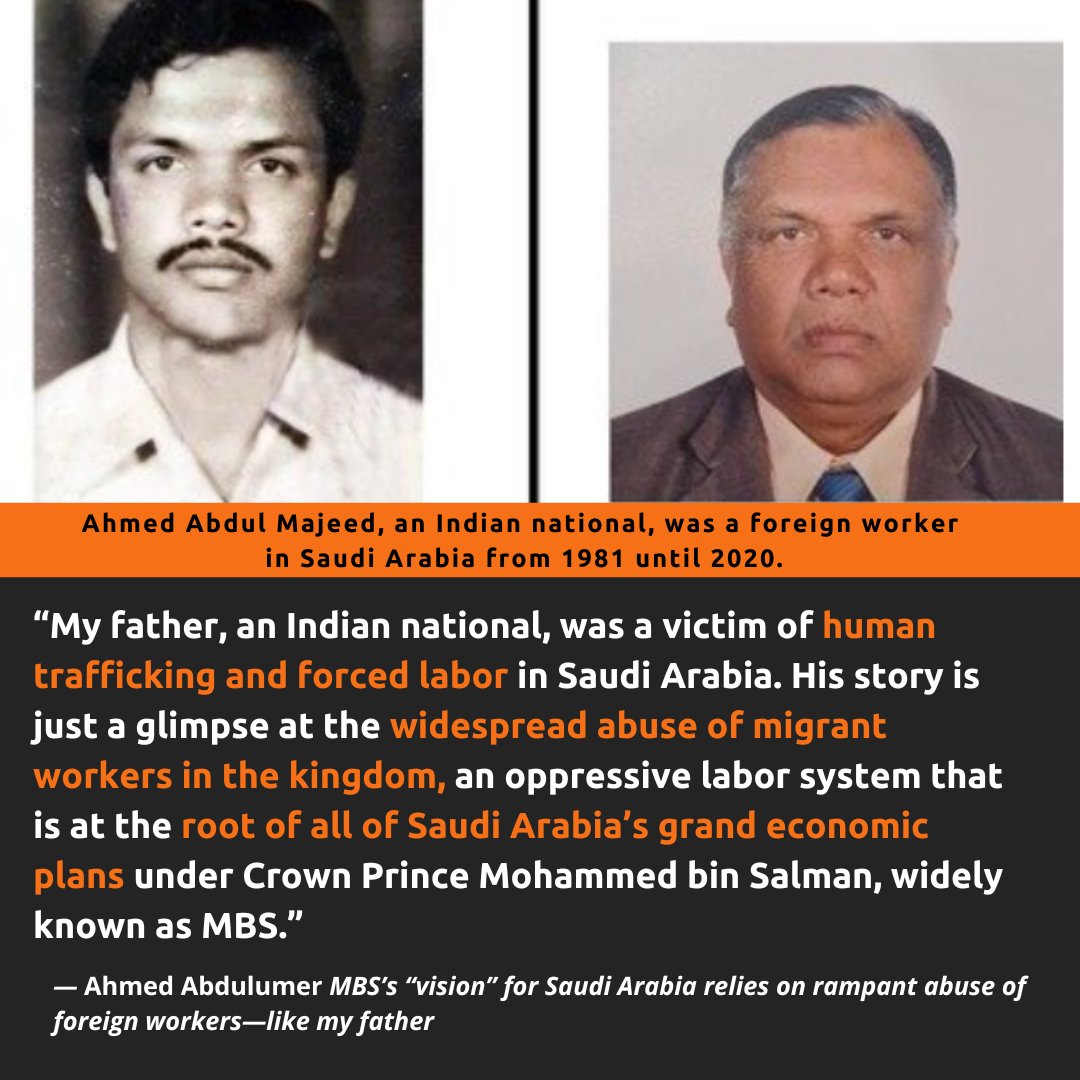 Ahmed Abdulumer exposes the cruel reality of Saudi Arabia's Kafala system through his father's story. Modern-day slavery persists, demanding urgent action. Please share his story to raise awareness for migrant workers worldwide. @ahmedom43997173 Read here: freedomunited.org/saudi-arabia-r…