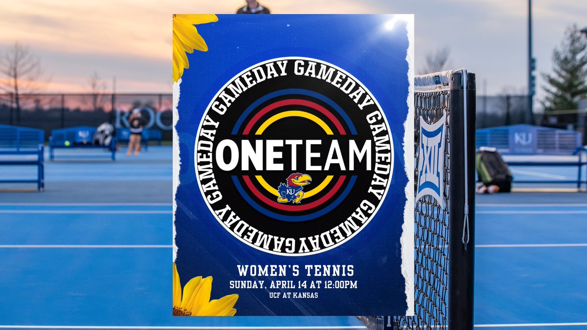 ☀️ Get ready to hit the court! Come out at 12pm to cheer on our Jayhawks as they take on UCF in their OneTeam game. Don’t forget your OneTeam shirt and sunglasses for the ultimate game day vibes! 🎾😎