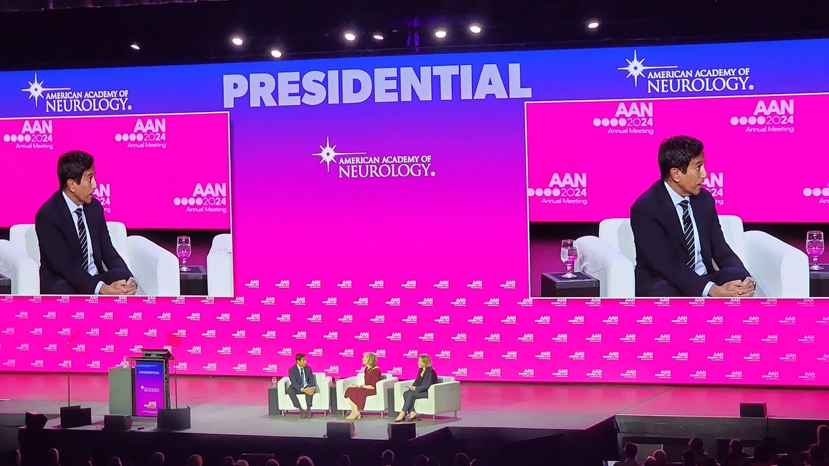 Great Presidential discussion with Dr Sunjay Gupta about preventative neurology!! Very appreciated the mention to the importance of glymphatics system in sleep quality and in overall brain health. #AANAM #AANAM2024 #sleepandglymphatics