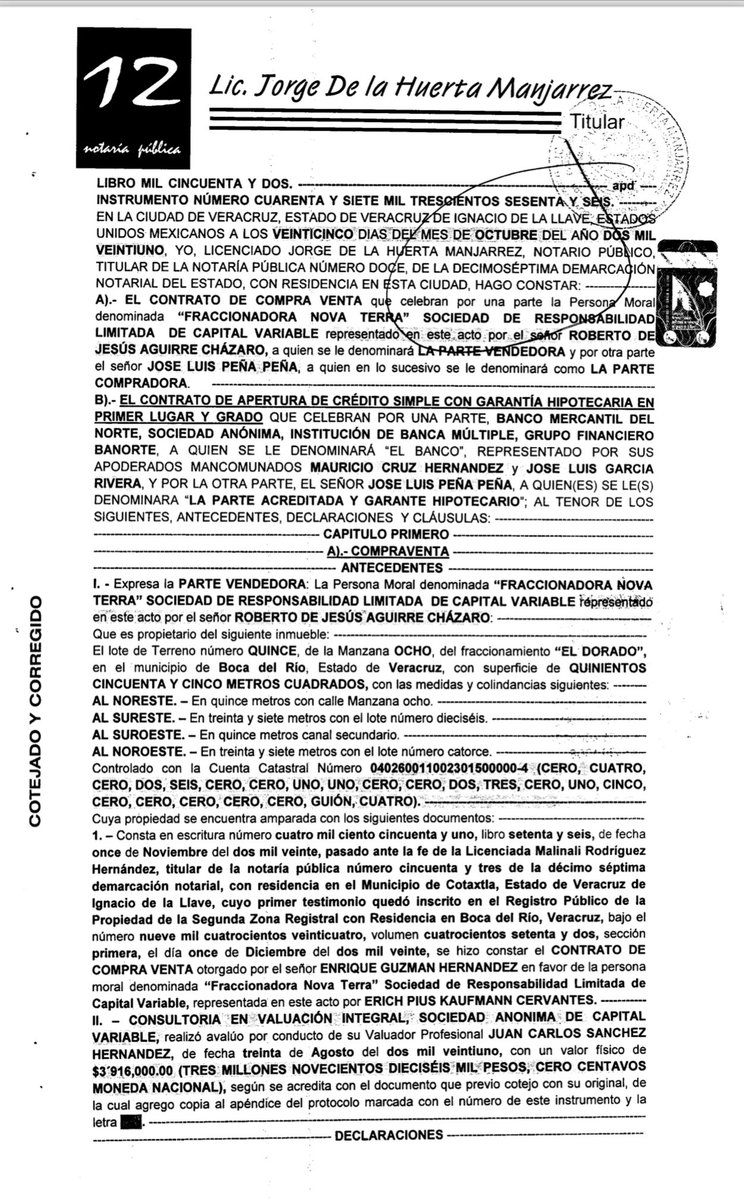 Señora @rocionahle respecto a su comunicado del día de ayer me permito hacer las siguientes precisiones : Departamento de San Pedro Garza García : El departamento en mención NO mide 124 m2 como lo indica, mide de área habitable 188.06 m2, mas tres cajones de estacionamiento que…