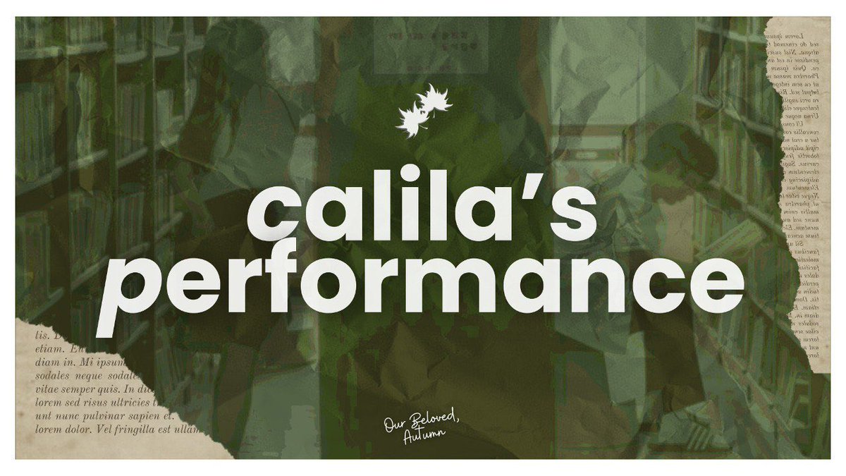 ͏⠀
͏⠀
     ͏⠀            𝓞ur   𝓑eloved,  𝓐u͟t͟u͟m͟n
           ͏⠀      𝓒ali’s   ୨ৎ  𝓟erformance
͏⠀͏⠀
͏⠀
͏⠀