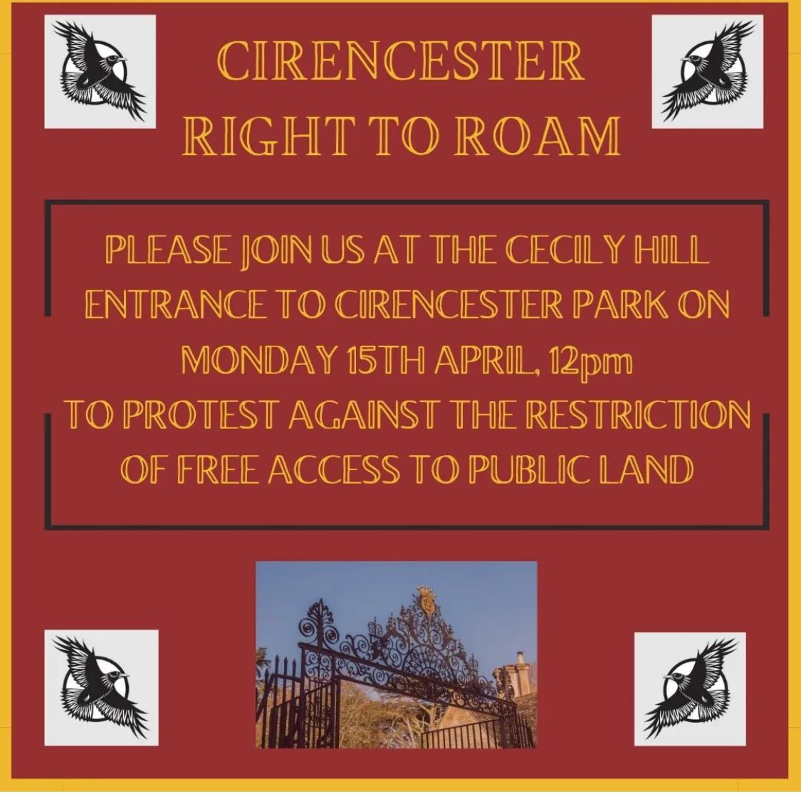 #RightToRoam
Lord Bathurst is up to his fee charging malarkey again - on a Monday when he thinks no one will notice. We must let him know it’s not on. See you there?