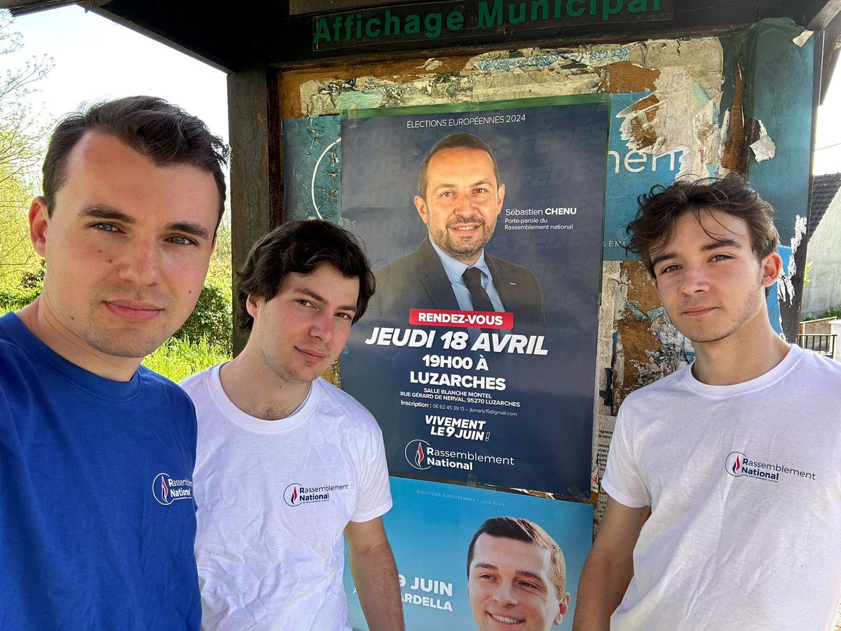 Les jeunes du Val-d’Oise continue de se mobiliser pour annoncer la venue de Sébastien Chenu à Luzarches 🇫🇷