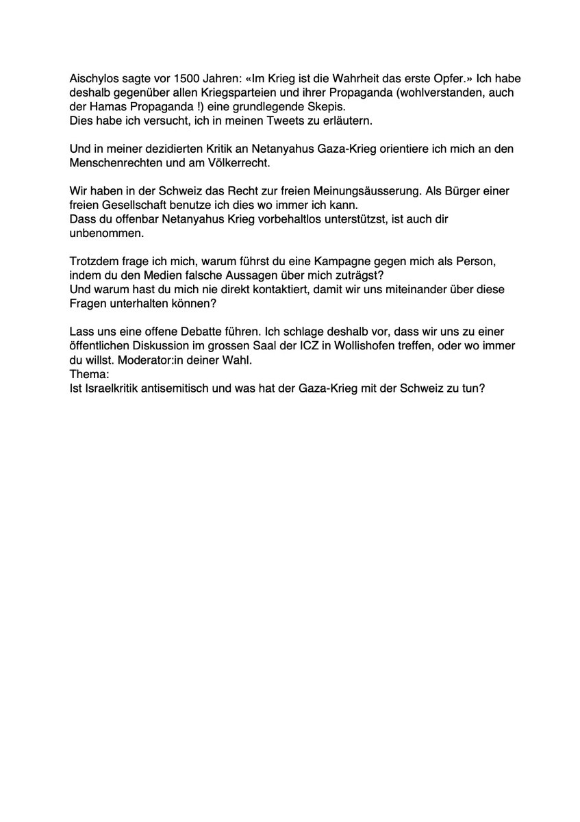 ANTISEMIT? In den letzten 4 Wochen wurden ich in div. Medien als Antisemit diffamiert. So vor 3 Tagen in 20min. Im Hintergrund hat SIG Generalsekretär Jonathan Kreutner eine eigenartige Rolle gespielt. Ich ziehe eine offene Auseinandersetzung vor. Hier mein Offener Brief an ihn: