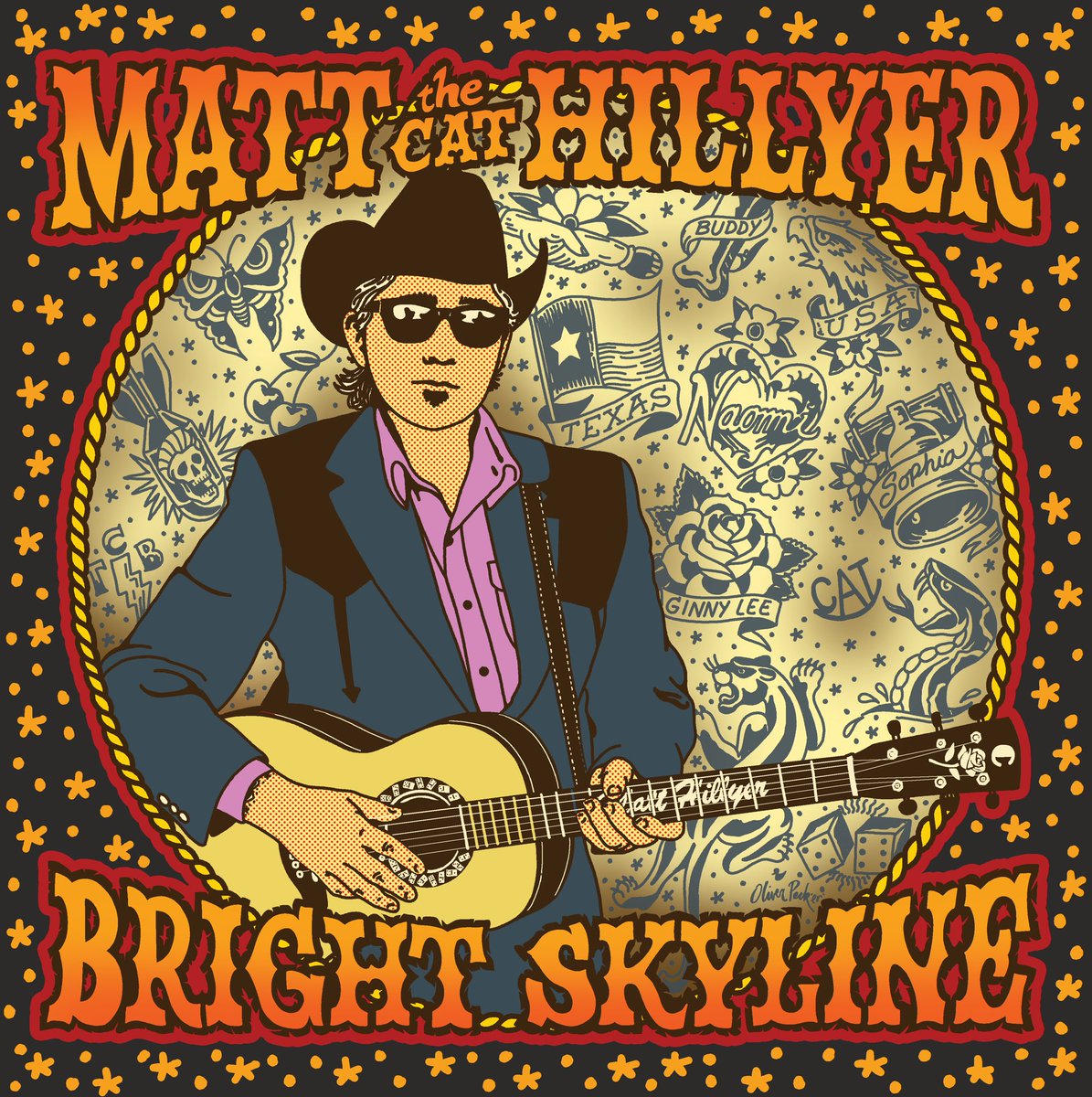 NEW ALBUM ANNOUNCEMENT! My new album “Bright Skyline” on @StateFairRecord comes out on June 21st! Album art by @OLIVER_PECKer Pre-order your copy here! statefairrecords.myshopify.com/search?q=Brigh…