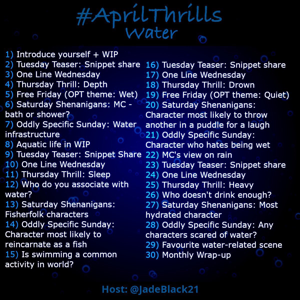 #AprilThrills Day 14💙 As energy is recycled and reincarnation is a theme any one of them can! There is a sad scene in book 3 where Daylon synchronised his energy to aquatic creatures when he’s travelling by sea so potentially him!