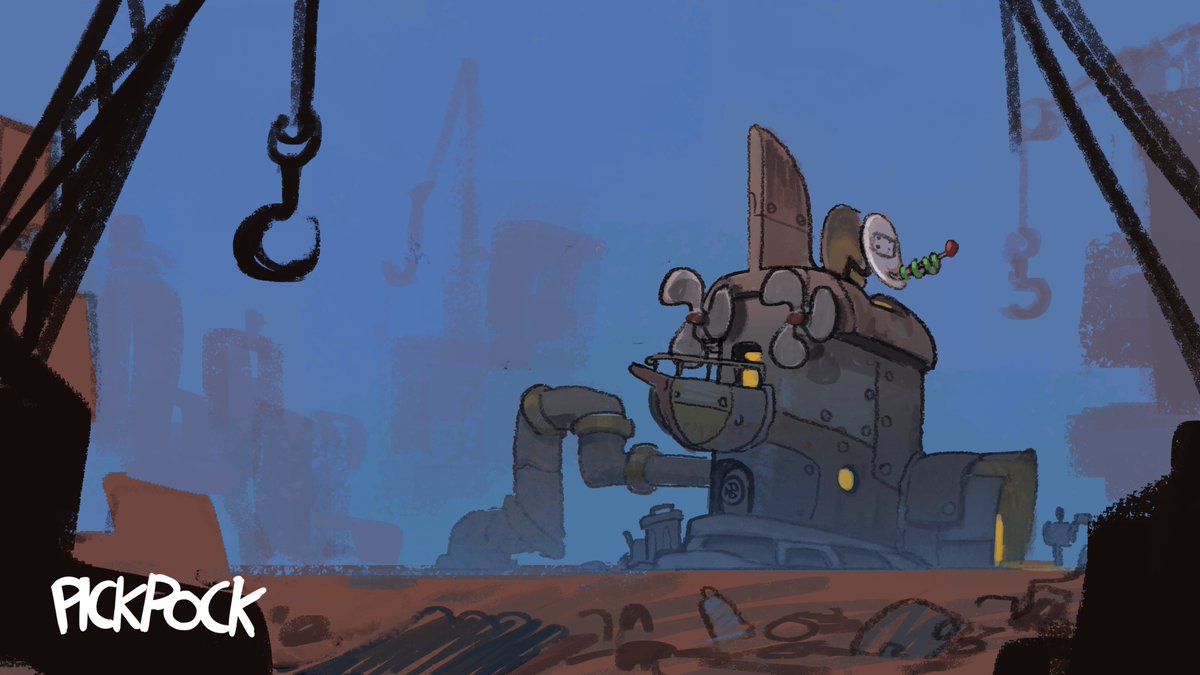 Capi974's tweet photo. I love to play with junk and garbage materials when I'm doing environnment designs for #Pickpock https://t.co/nvXnfs88ND