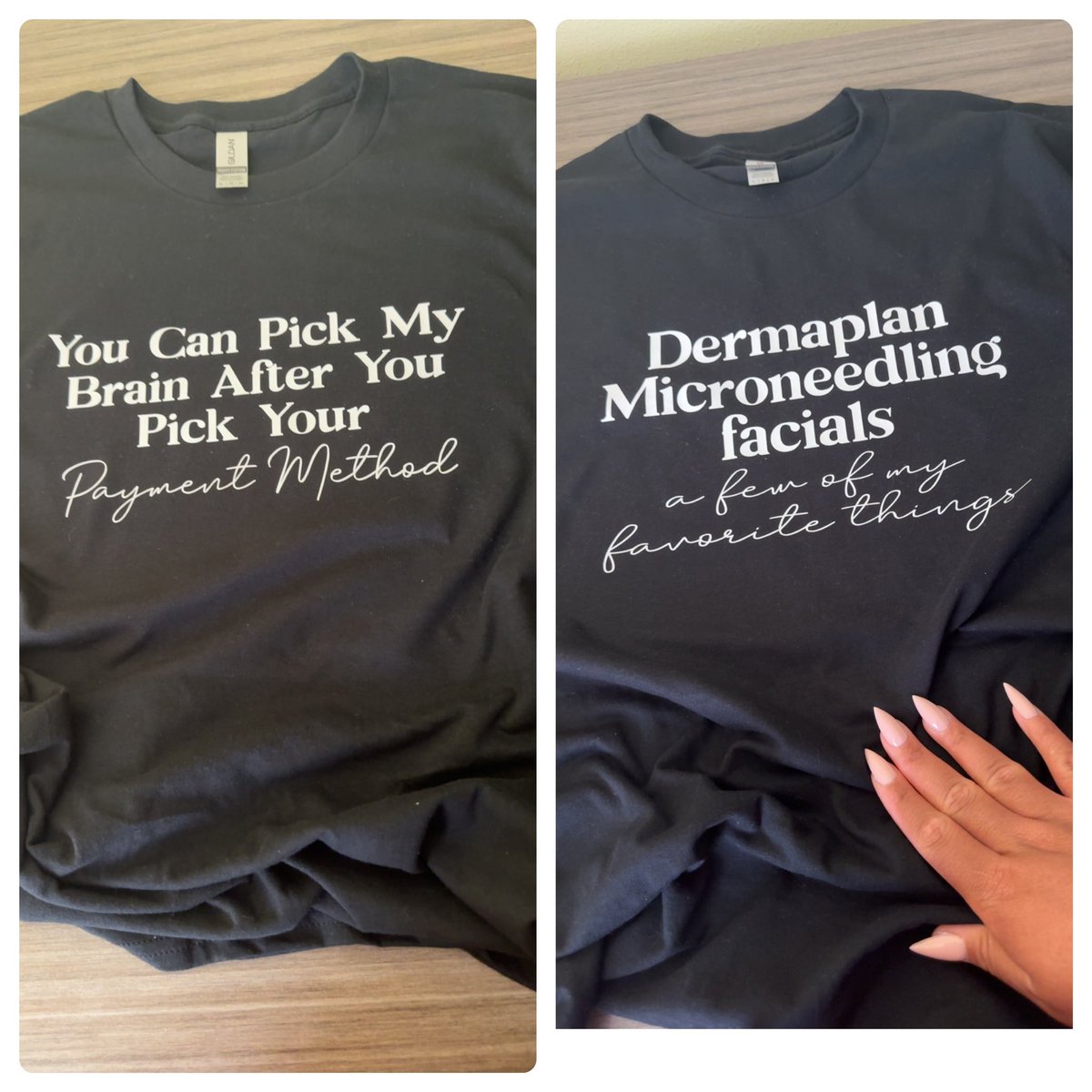 In my basic black tee era right now with orders … everyone loves a simple tee with a cute saying 🥰🔥 

Message me to order yours !! 

#CraftDeeBeehavior #CDBH #CustomMade #Derma #MicroNeedling #PayFirstTalkLater