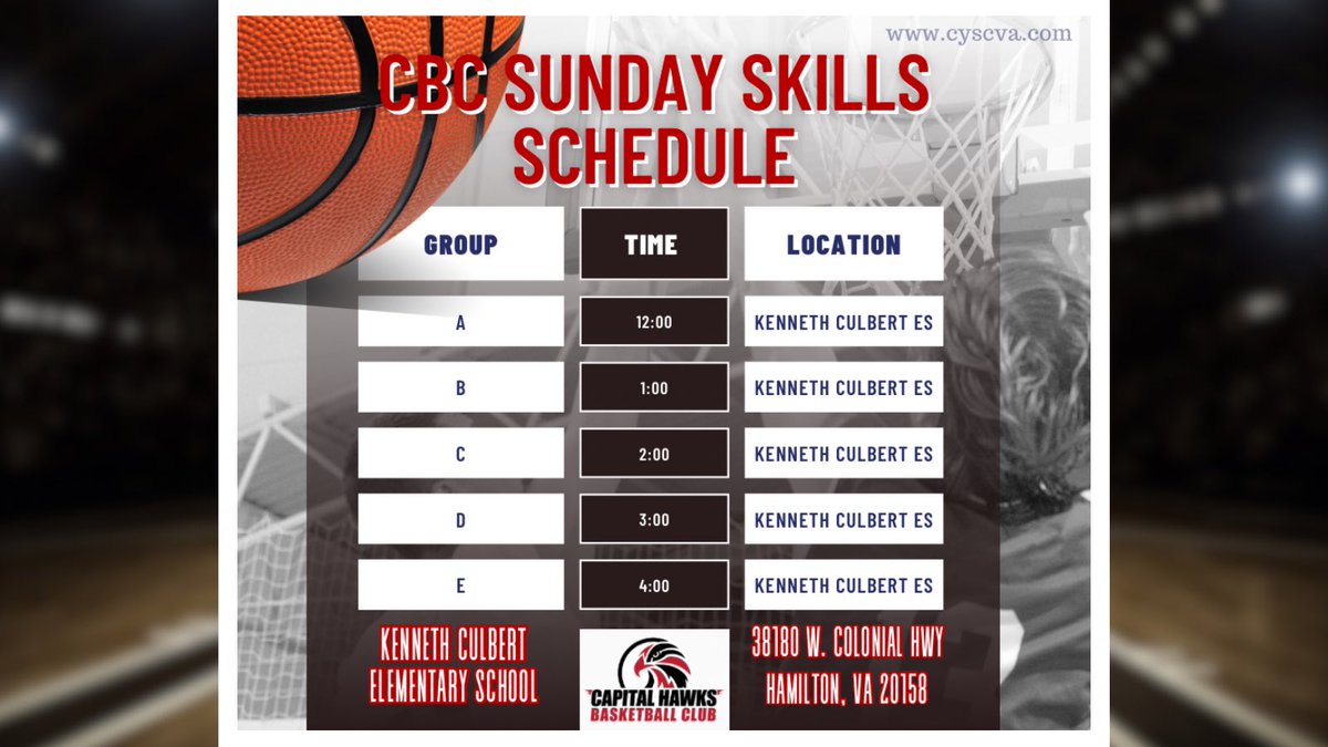 Grab your water bottles and we’ll see you all on the court today starting at noon at Kenneth Culbert!