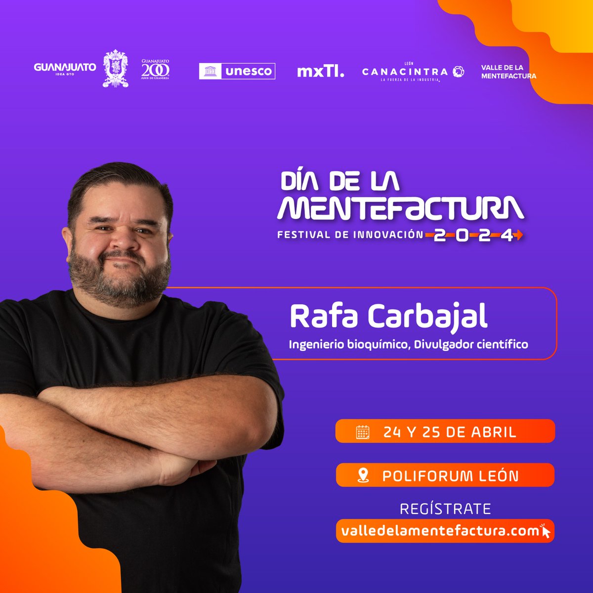 🎉 ¡Rafa Carbajal en el #DMF24! 🎉 🚀 Únete a nosotros el 24 de abril pues nos acompañará @SoyRafaCarbajal ¡No te pierdas la oportunidad de escucharlo y compartir su visión de un futuro sustentable! ¡Reserva tu lugar ahora! 🚀