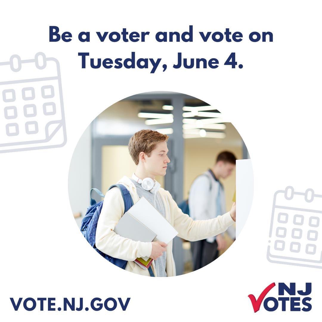 NJ High School Voter Registration Week starts on Sunday, April 14. We’re calling on all 17 and 18 year olds to take part! Find out how your school and community can participate. Go to Vote.NJ.Gov and click on Student Registration & Voting. #NJStudentsVote #NJVotes