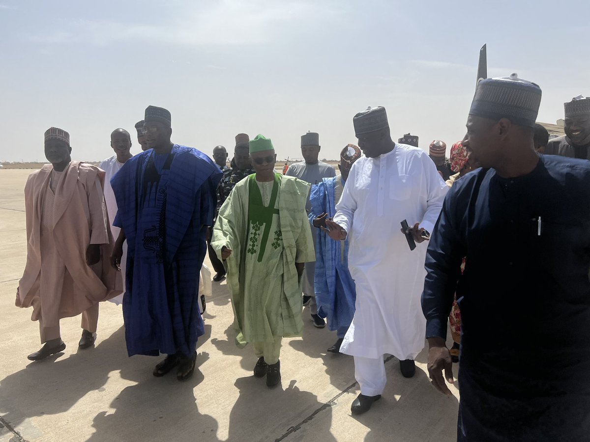 Mallam Elrufai @elrufai in Borno to speak at a capacity-building workshop of the Borno State Government. He was welcomed by Governor Zulum @ProfZulum .